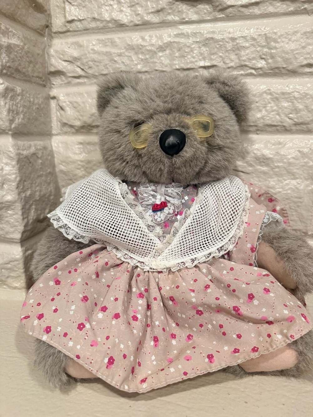 Vintage 1986 Applause Grandma Bessie Plush Teddy Bear with Glasses